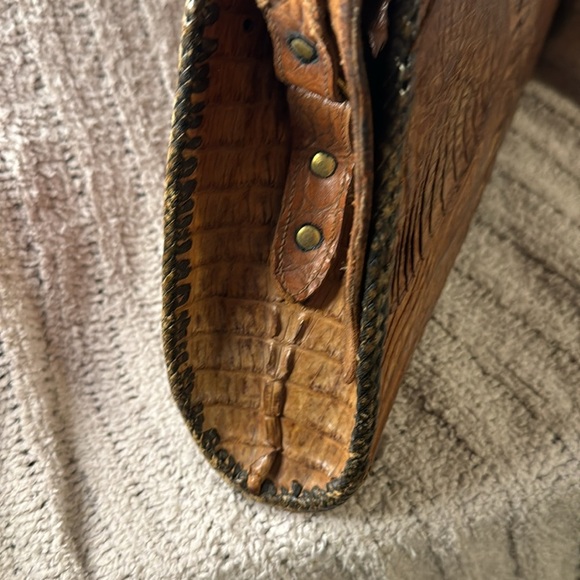 WOW!!! Genuine Alligator Very Vintage Bag/Satchel - Picture 4 of 13